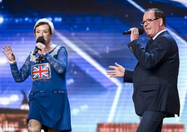 Ian and Anne Marshal, from Belfast, who wowed David Walliams to become the third Golden Buzzer act on Britain's Got Talent. Photo: Syco/Thames TV/PA Wire