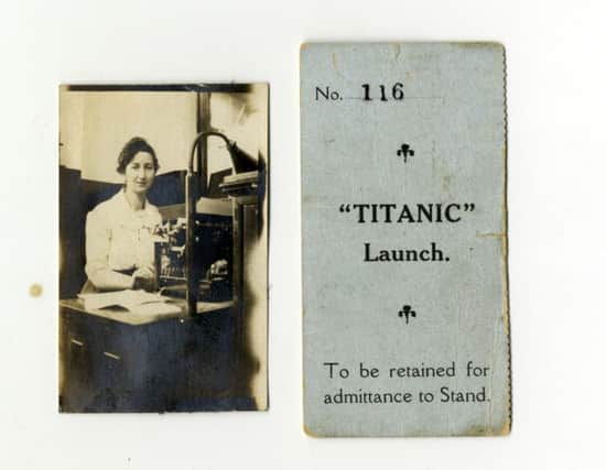 The VIP Titanic launch ticket stub belonged to Harland & Wolff secretary Charlotte Irwin