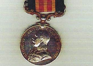 The Military Medal - bearing the head of King George and an inscription for bravery in the field - which was stolen in Belfast: Pacemaker