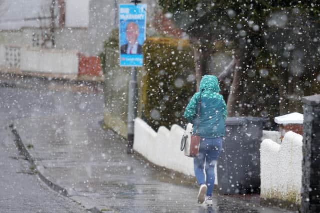 As a cold spell hits Northern Ireland snow falls on Moneyrea in Co. Down. Picture by Jonathan Porter/PressEye