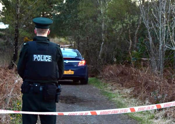 Police at the scene of the serious sexual assault at Peatlands Park, Dungannon. Pacemaker