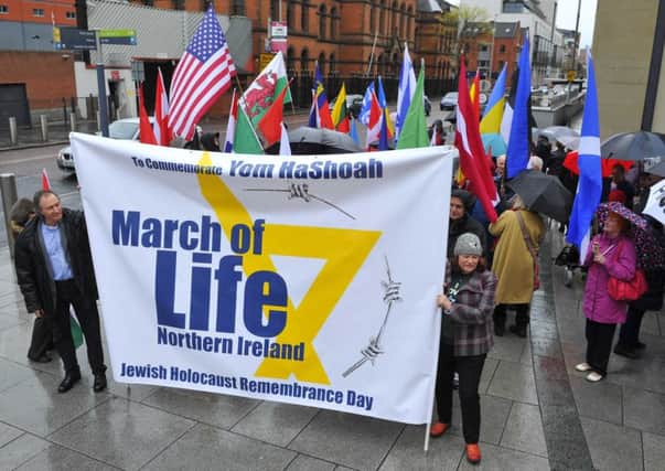 The March of Life parade makes its way through Belfast city centre