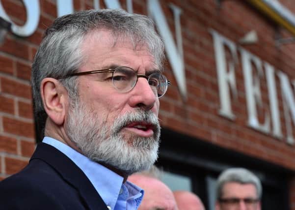 Sinn Fein president Gerry Adams. 
Picture: Arthur Allison.