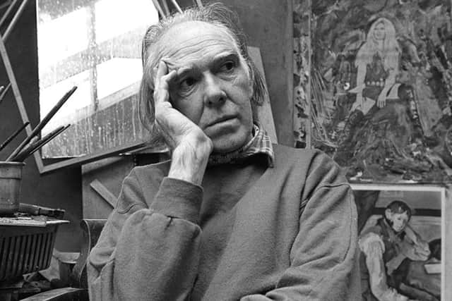 Leading Northern Irish artist Basil Blackshaw, who has died aged 83, pictured in his studio in 2001