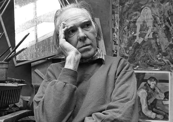 Leading Northern Irish artist Basil Blackshaw, who has died aged 83, pictured in his studio in 2001