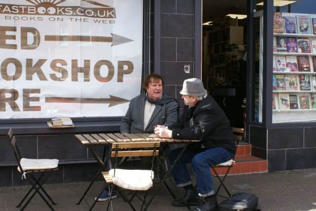 John Campbell, right, with William McGovern sampling 'continental style'