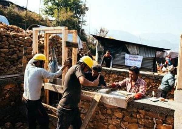 Reconstruction work in Nepal