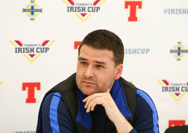 FOCUSED ON THE JOB: Linfield manager David Healy