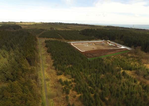 Aerial picture of the drill site