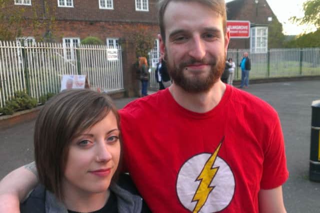 Sophie Reed and Aaron Devine voted Alliance because "we just align with a lot of their views". Photo by Ben Lowry