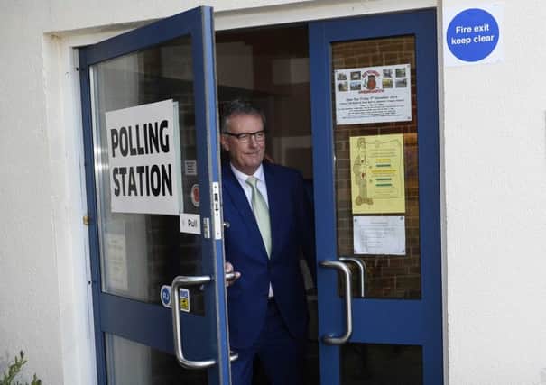 Mike Nesbitt pictured voting last week. Picture Mark Marlow/pacemaker press
