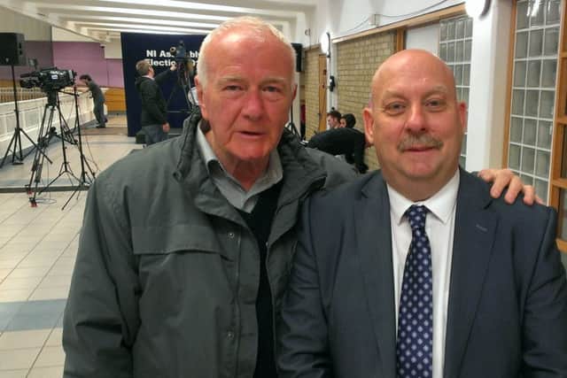 UKIP NI leader David McNarry (left) with the party's East Antrim candidate Noel Jordan