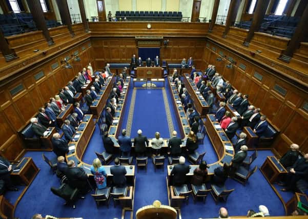 The Assembly chamber on Thursday as MLAs met for the first time since the election