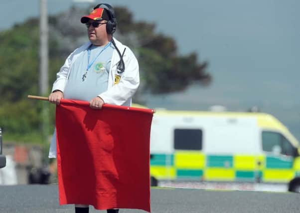 Practice at the North West 200 was halted following a red-flag incident in the Superbike session on Thursday.