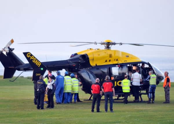 Ryan Farquhar was taken to hospital by a PSNI helicopter following a crash at the North West 200 on Thursday.