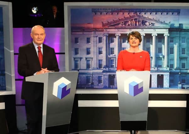 Arlene Foster and Martin McGuinness pictured ahead of the recent BBC leaders debate. Photo by William Cherry