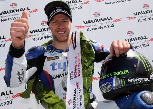 Ian Hutchinson won the Superstock race on the Tyco BMW.