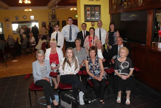 The  party of 14 who travelled across from GB to Fermanagh for a plaque unveiling at the Royal British Legion hall in Enniskillen to four soldier victims of the 1984 IRA bomb
