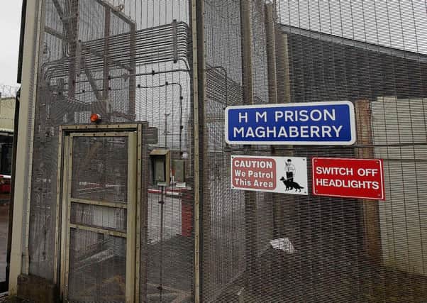 One of the Maghaberry prison officers was stung in the eyes by the urine