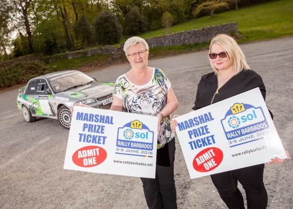 Marshals Julie Edghill and Nicole Adair with their prizewinning 'tickets' in Clandeboye Estate, Bangor. picture:Graham Curry Photography