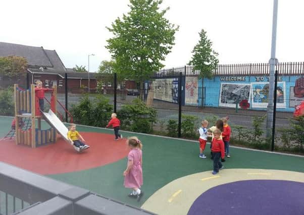 The Hobby Horse Playgroups playground is used by children from both the Shankill and Falls communities in west Belfast.