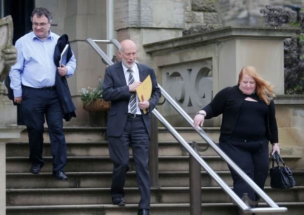 The Alliance Party's Stephen Farry, leader David Ford and Naomi Long pictured leaving Hillsborough Castle after crucial talks. 

Photo: Jonathan Porter/PressEye