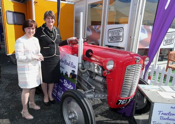 First Minister Arlene Foster pictured at the Balmoral Show with Diane Dodds. Picture by Jonathan Porter/Press Eye.
