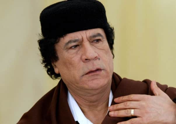 Former Libyan dictator Col Muammar Gaddafi