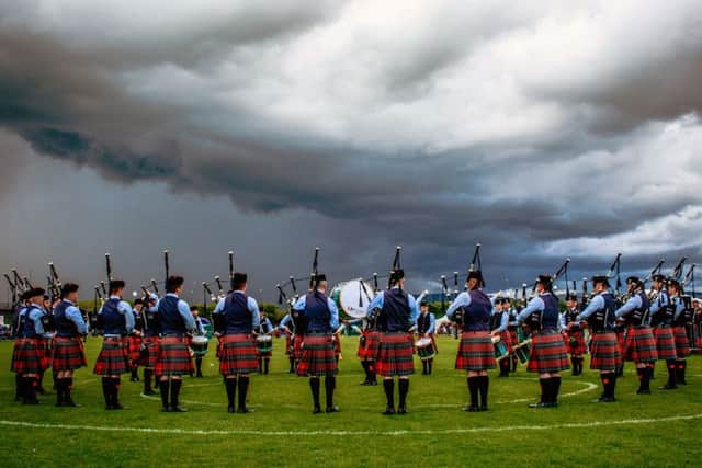 Field Marshal Montgomery Pipe Band pictured at the British Championships at Paisley
