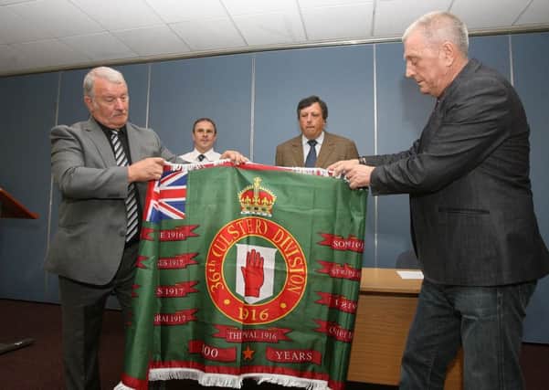 A new flag is unveiled for the centenary of the Somme