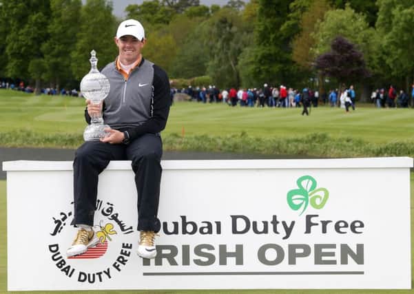Rory McIlroy, winner of the Dubai Duty Free Irish Open