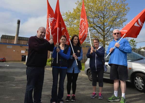 Staff are taking work-to-rule action and there is a ban on overtime at the Andersonstown, Whiterock, Falls Road, Olympia, Ballysillan, Avoneill, Grove Well-being, Loughside, Ozone, Belvoir and Shankill Road facilities. A ballot by union Unite saw 97% of members vote to take action against Greenwich Leisure Ltd over what they claim is a failure to deliver on pension guarantees