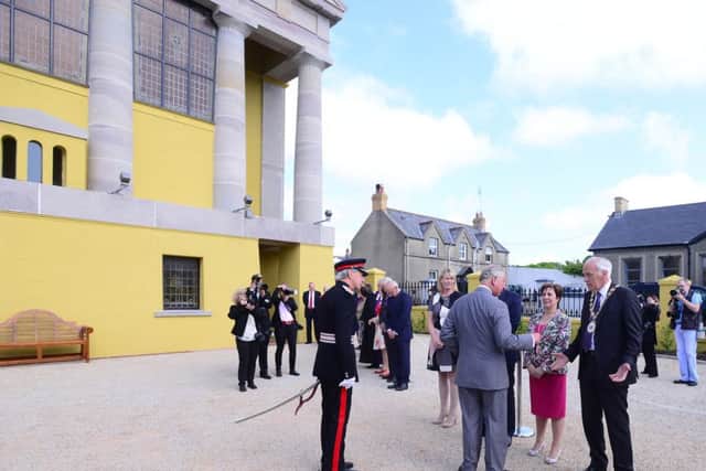 His Royal Highness The Prince of Wales during the visit to the Presbyterian Church in Portaferry.
Picture By: Arthur Allison/Pacemaker