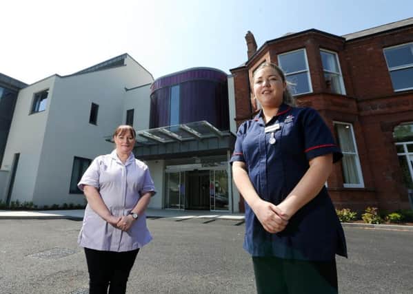 Ward Manager Meghan Morgan, along with Nursing Auxiliary Veronica Morris, make final preparations for the opening of the new Northern Ireland Hospice facility on the Somerton Road, north Belfast