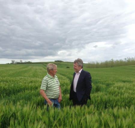 UFU Seeds and Cereals chairman Allan Chambers with UFU president Barclay Bell