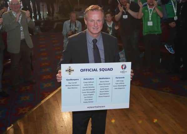 Michael O'Neill named his squad on Saturday