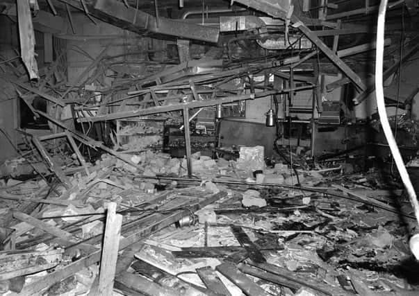 The wreckage left at the Mulberry Bush pub in Birmingham after a bomb exploded in November 1974. Photo: PA Wire