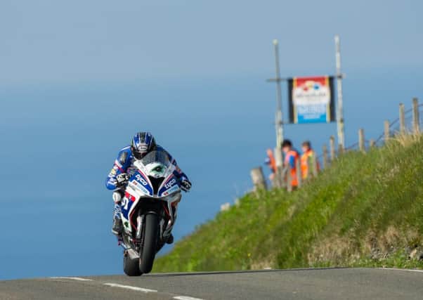 Ian Hutchinson set the first 130mph lap of the 2016 Isle of Man TT during practice on Tuesday on the Tyco BMW.
