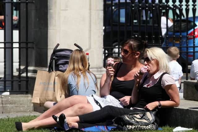Lunch and picnics were enjoyed at Belfast City Hall. Picture by Freddie Parkinson/Press Eye