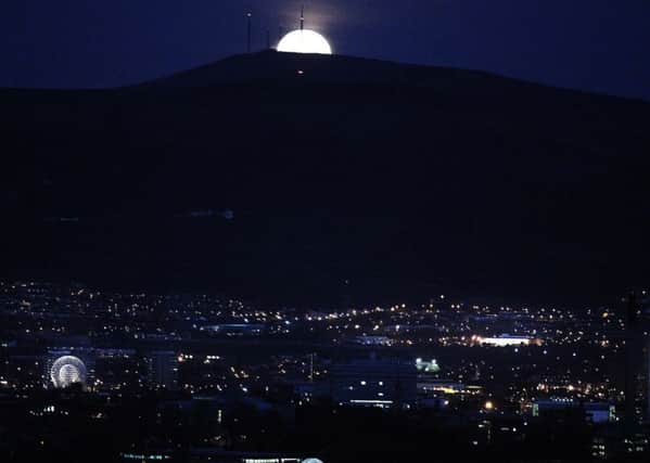 Black Mountain pictured after darkness has fallen