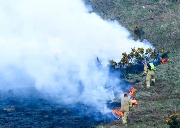 The fire brigade have warned of the damage caused by gorse fires after a major blaze in the Sperrins region of western Ulster. This image shows a previous gorse fire in the Belfast hills in 2015.