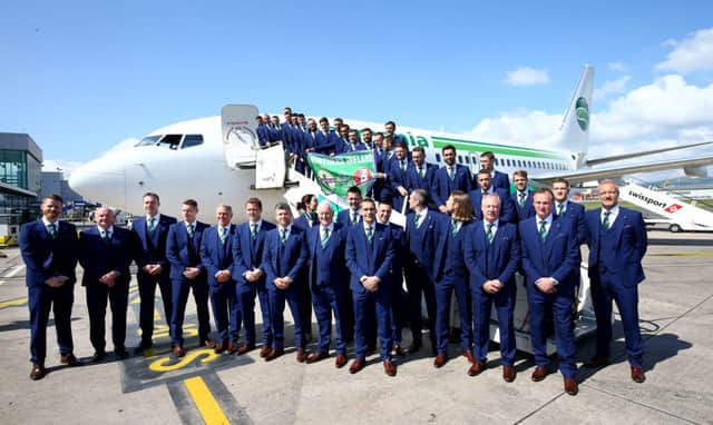 Press Eye - Belfast -  Northern Ireland - 30th May 2016 - Photo by William Cherry

Members of the Northern Ireland football team and staff  join Manager Michael OÂ’Neill and captain Steven Davis as they leave Northern Ireland from George Best Belfast City Airport to take part in a training camp in Austria in advance of the 2016 Euros