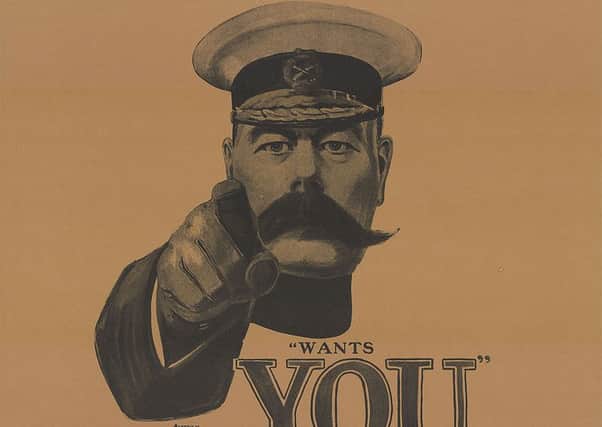 The poster image of Lord Kitchener that became the driving force of Army recruitment in World War One