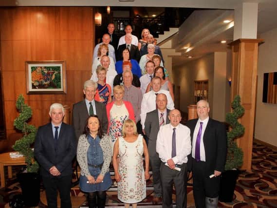 Pictured at the Moy Park Long Service Awards held at the Armagh City Hotel are those recognised by Moy Park for their continued service.