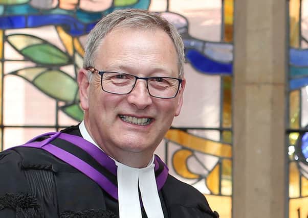 New Presbyterian Moderator the Rev Dr Frank Sellar, who was installed on Monday night