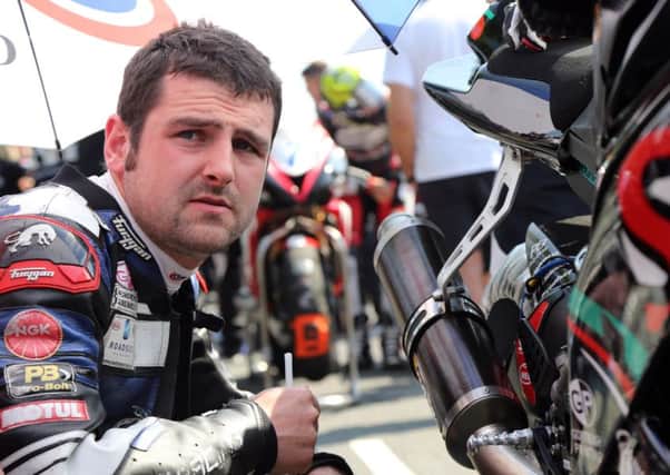 Michael Dunlop pictured before the start of Monday's Supersport TT Race.