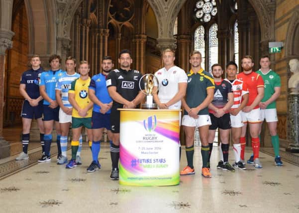 The captains of the teams taking part in the Under-20 Rugby World Cup