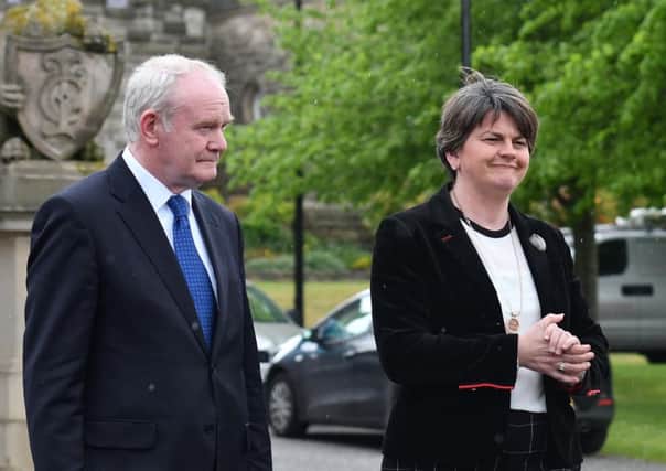 Deputy First Minister Martin McGuinness and First Minister Arlene Foster