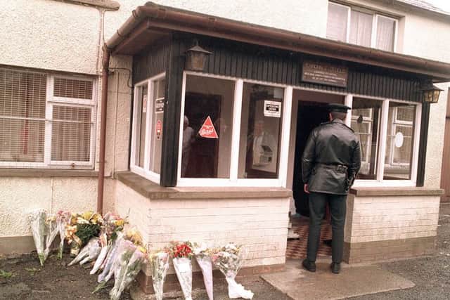 Tributes in the aftermath of the Loughinisland shooting