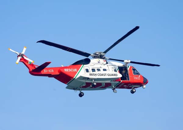 An Irish Coastguard helicopter